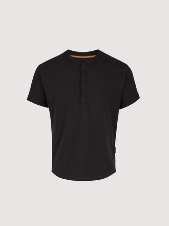 Buffed Cotton Short-Sleeve Henley