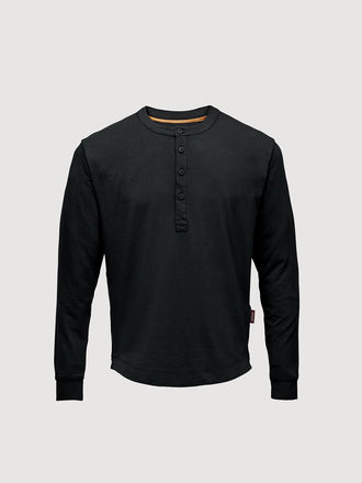 Buffed Cotton Long-Sleeve Henley
