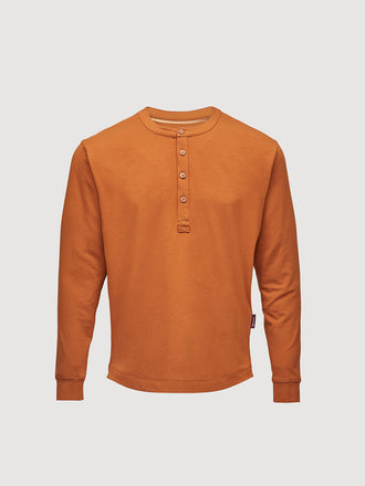 Buffed Cotton Long-Sleeve Henley