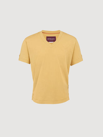 Buffed Cotton V-Neck