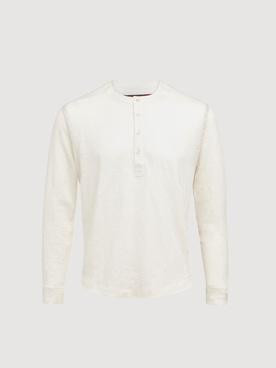 Greek Linen Long-Sleeve Henley