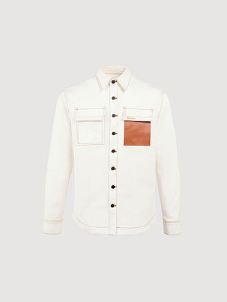 Cognac Pocket Denim Shirt