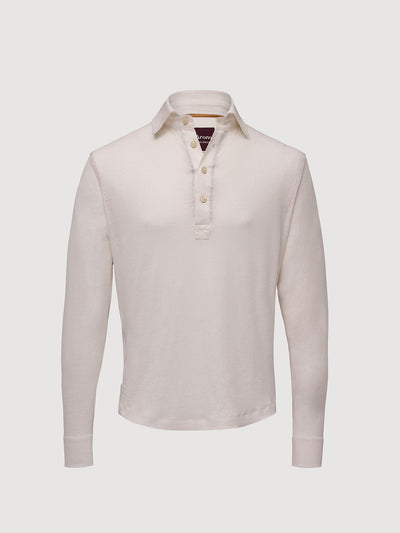 Madeira French Linen Long Sleeve Polo